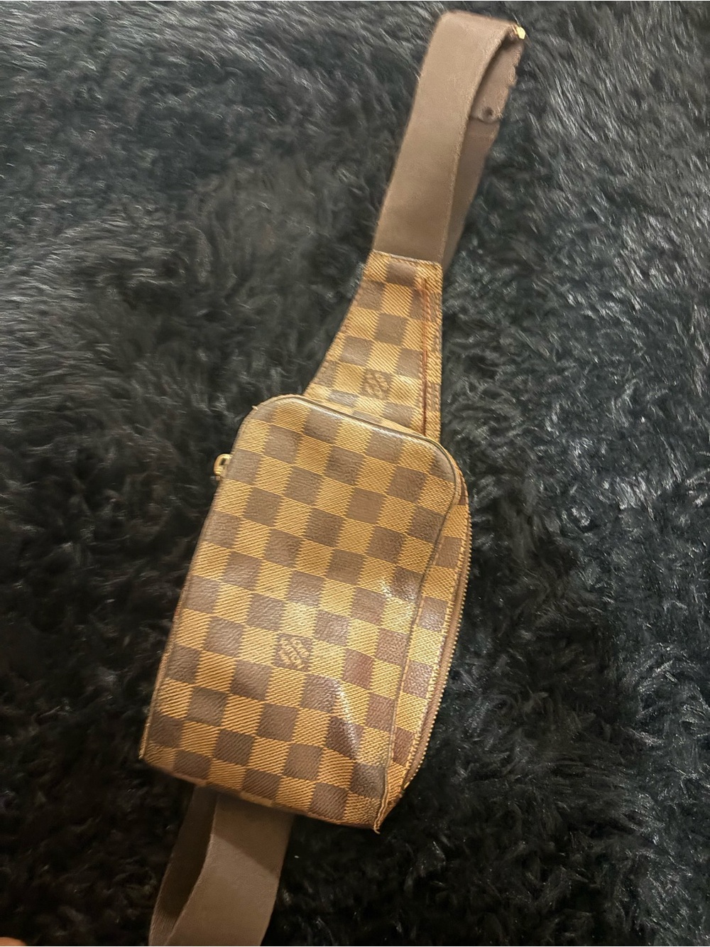 Louis Vuitton Brown Checkered Men’s Crossbody Sling Bag